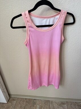 Sleeveless Pink Ombre Sleep Tank Top - Women with matching panty